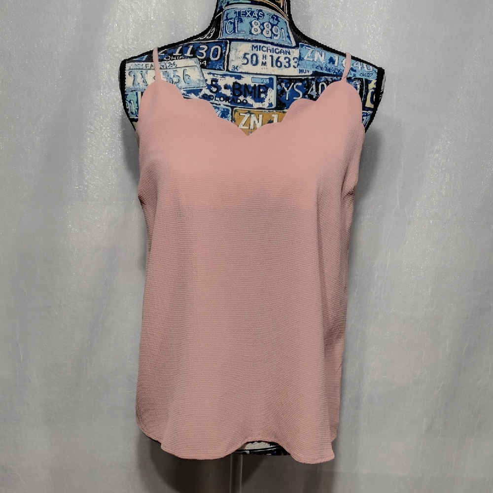 Monteau Blush Scallop Camisole